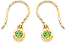 9ct-Peridot-Hook-Earrings on sale