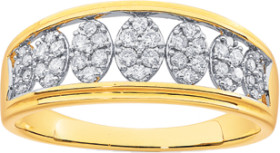 9ct-Diamond-Cluster-Ring on sale