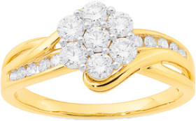 10ct-Element-Lab-Diamond-Cluster-Ring on sale