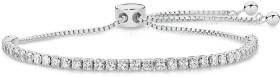 Sterling-Silver-Cubic-Zirconia-Link-Friendship-Bracelet on sale