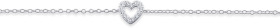 Sterling-Silver-Cubic-Zirconia-182cm-Open-Heart-Bracelet on sale