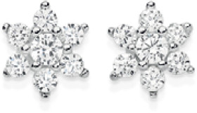 Sterling-Silver-Cubic-Zirconia-Small-Star-Cluster-Stud-Earrings on sale