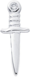 Sterling-Silver-Cubic-Zirconia-Single-Dagger-Stud on sale