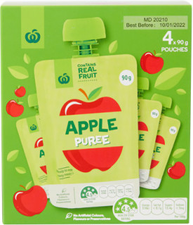 Woolworths-Apple-Puree-Pouch-4-Pack on sale