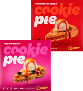 Original-Foods-Baking-Co-Cookie-Pies-320-450g on sale