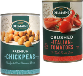 Delmaine-Beans-390g-or-Tomatoes-400g on sale