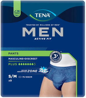 TENA-Men-Active-Fit-Pant-Plus-Navy-SM-9-Pack on sale