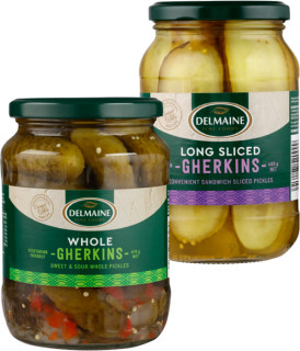 Delmaine-Gherkins-480-670g on sale
