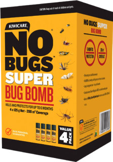 Kiwicare-125g-NO-Bugs-Bug-Bombs-Pack-of-4 on sale