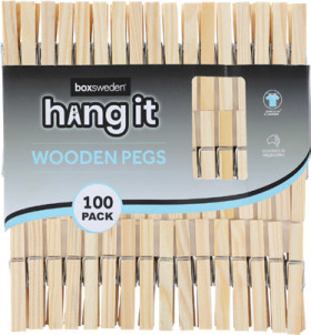 Boxsweden-Wooden-Clothes-Pegs-Pack-of-100 on sale
