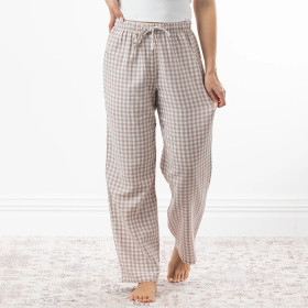 100-Cotton-Gingham-Long-Pant on sale