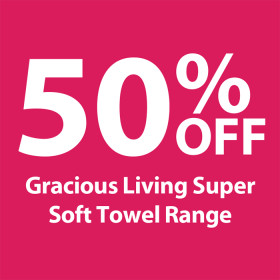 50-off-Gracious-Living-Super-Soft-Towel-Range on sale