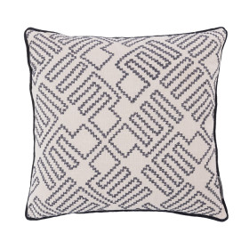 Design-Republique-Camila-Embroidered-Cushion-BlackBeige on sale