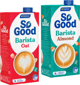 Sanitarium-So-Good-Almond-or-Oat-Barista-Milk-1L on sale