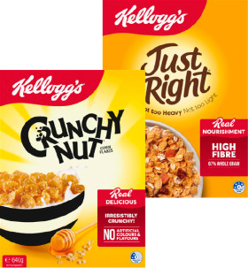 Kelloggs-Just-Right-740g-Crunchy-Nut-Corn-Flakes-640g-or-Froot-Loops-460g on sale