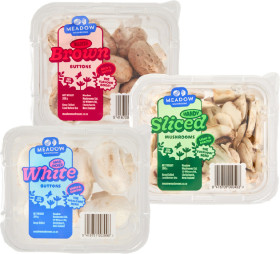 Meadow-Mushroom-Swiss-Brown-White-Button-or-Sliced-200g on sale