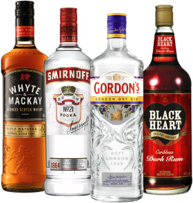 Whyte-Mackay-Blended-Scotch-Whisky-Smirnoff-Vodka-Gordons-London-Dry-Gin-or-Black-Heart-Rum-1L on sale
