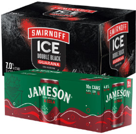 Smirnoff-Ice-Double-Black-Guarana-7-12-x-250mL-Cans-or-Jameson-Cola-or-Dry-Lime-48-10-x-330mL-Cans on sale