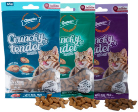 Gnawlers-Crunchy-Tender-Tasty-Cat-Treats-Range-65g on sale