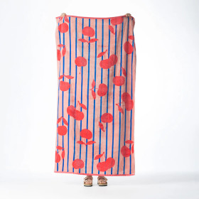 Seaside-Supplies-Double-Jacquard-Velour-Cherries-Beach-Towel-100-x-180cm on sale