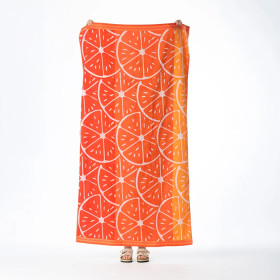 Seaside-Supplies-Double-Jacquard-Velour-Oranges-Beach-Towel-100-x-180cm on sale