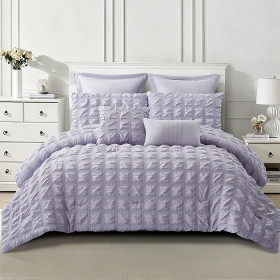 Solace-Blake-Seersucker-7-Piece-Comforter-Set-Lilac on sale