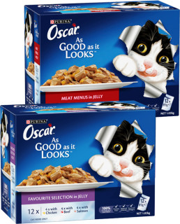Oscar-As-Good-As-It-Looks-Cat-Food-Pouches-12-Pack on sale