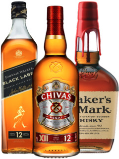 Johnnie-Walker-Black-Label-Blended-Scotch-Whisky-1L-Chivas-Regal-12yo-Blended-Scotch-Whisky-1L-or-Makers-Mark-Bourbon-1L on sale