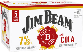 Jim-Beam-Cola-or-Zero-Sugar-7-6-x-330mL-Cans on sale