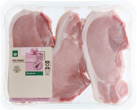 Woolworths-Free-Farmed-Pork-Loin-Chops on sale