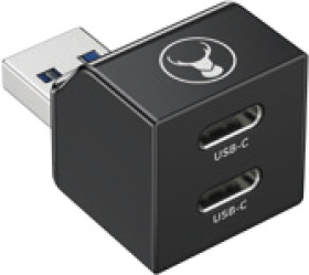 Bonelk-USB-A-to-USB-C-Dual-Adapter-ELK-80091-R-Black on sale