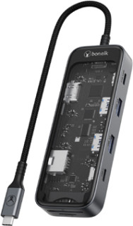 Bonelk-Vision-USB-C-to-8-in-1-Hub-ELK-80152-R-Clear on sale