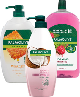 Palmolive-Body-Wash-1L-Foaming-Hand-Wash-Refill-1L-Shampoo-or-Conditioner-700ml on sale