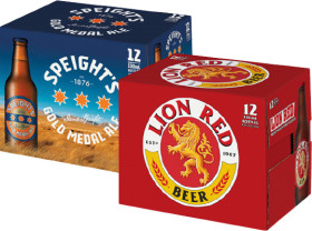 Lion-Red-Speights-Gold-Medal-Ale-or-Waikato-Draught-Bottles-or-Cans-12-Pack on sale