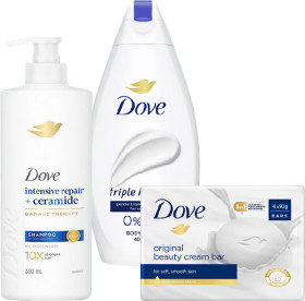 Dove-Body-Wash-400ml-Shampoo-or-Conditioner-350ml-or-Bar-Soap-4-Pack on sale