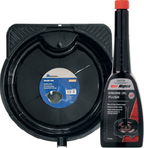 Mechpro-8L-Oil-Drain-Pan-Repco-Engine-Flush-Combo on sale