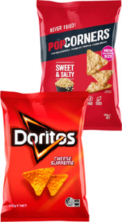 Doritos-Corn-Chips-or-Popcorners-130-170g on sale