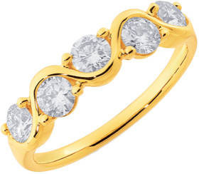 10ct-Element-Lab-Diamond-Wave-Ring on sale