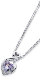 Sterling-Silver-Lavender-Cubic-Zirconia-Pendant on sale