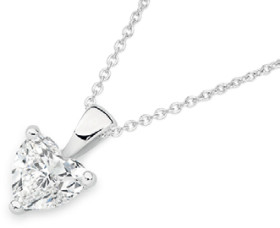 Sterling-Silver-Heart-Cubic-Zirconia-Solitaire-Pendant on sale