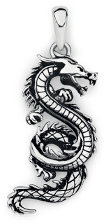 Sterling-Silver-Oxidised-Dragon-Gents-Pendant on sale