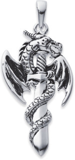 Sterling-Silver-Oxidised-Dragon-Dagger-Pendant on sale