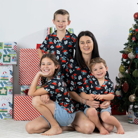 Christmas-Wishes-Pohutukawa-Festive-Kids-Shirt on sale
