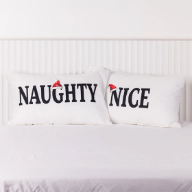Christmas-Wishes-Naughty-And-Nice-Pillowcase-Pair on sale