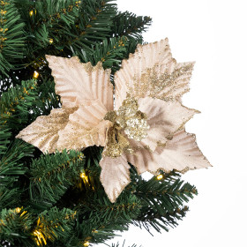 Christmas-Wishes-Clip-On-Flower-Pink-Champagne on sale