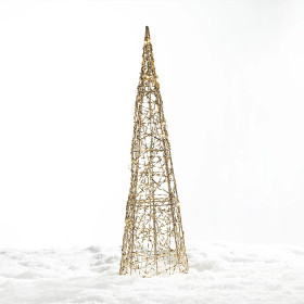 Christmas-Wishes-Gold-Cone-Tree-LED-Dcor-50cm on sale