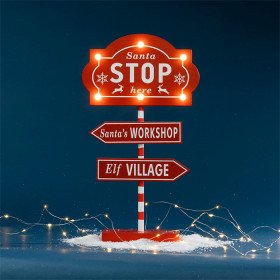 Christmas-Wishes-Santa-Stop-Here-40cm on sale