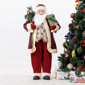Christmas-Wishes-Red-Traditional-Santa-110cm on sale