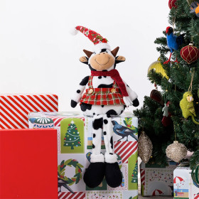 Christmas-Wishes-Mrs-Sitting-Long-Leg-Xmas-Cow-70cm on sale