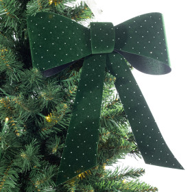 Christmas-Wishes-Green-Velvet-Present-Bow on sale